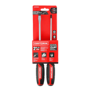 Photo of Craftsman CMHT65089 screwdriver set, Phillips and flathead, black and red handles, front view, white background.
